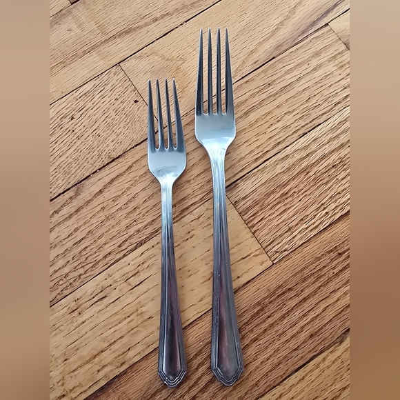 Lenox Stainless Dinner And Salad Fork Archway 18/10 Glossy Flatware  2Pc Set - Picture 1 of 6